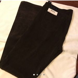 Brown vintage lei Faux suede pants